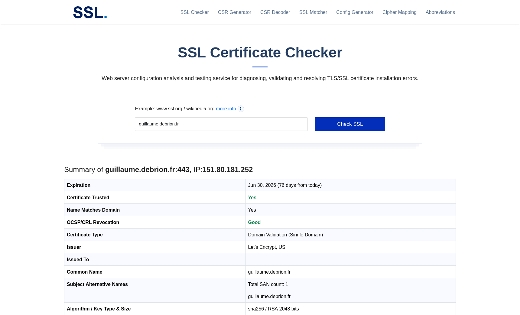 SSL Checker